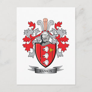 Rankin Family Crest Coat of Arms Postcard