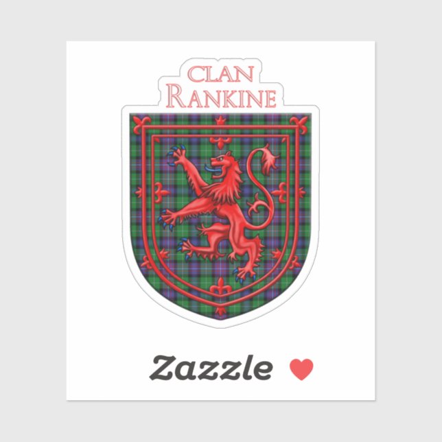 Rankine Tartan Scottish Plaid Lion Rampant (Sheet)