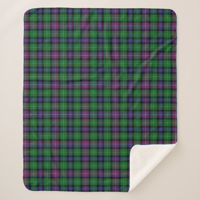 RankineScottish Clan Rankine Tartan Plaid Sherpa Blanket (Front)