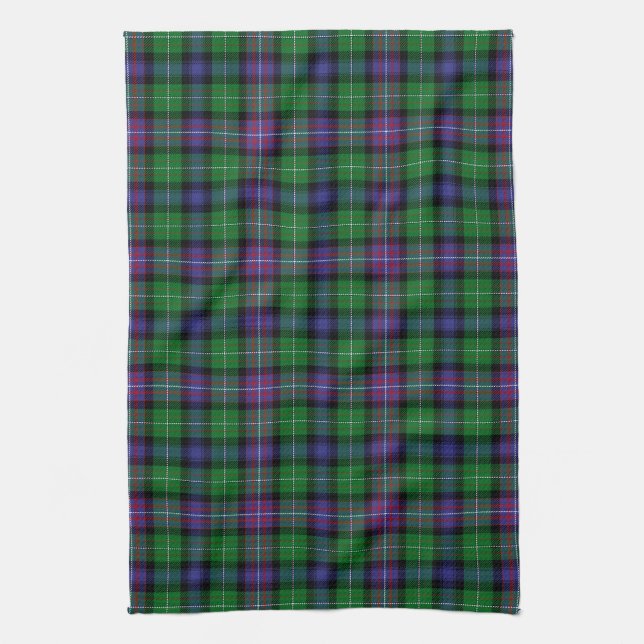 RankineScottish Clan Rankine Tartan Plaid Tea Towel (Vertical)