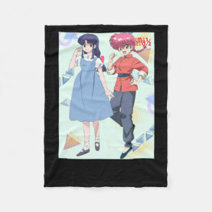 Ranma 12 - Akane Tendou And Ranma Saotome Sticker Fleece Blanket