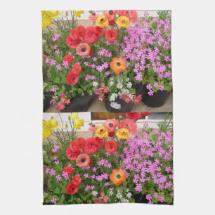 Rannunculus Spring Bulbs Birthday Cake Favor Box Tea Towel