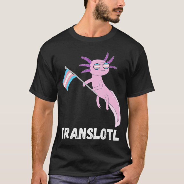 rans Axolotl ransexual Mexican Salamander LGB T-Shirt (Front)