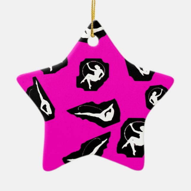 Ransom Note Circus Ceramic Tree Decoration (Front)