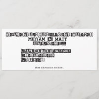 Ransom Note - Save the Date
