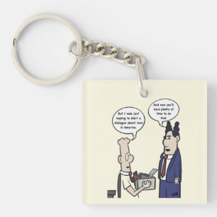 Rant Cartoon Acrylic Keychain