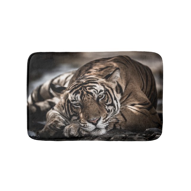 Ranthambore tiger: close-up fine art. bath mat (Front)