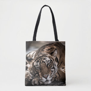 Ranthambore tiger: close-up fine art. tote bag