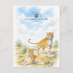 Ranthmbor Tiger Park, India   Wild Nature Holiday Postcard