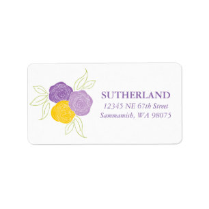 Ranunculus Bouquet Address Label