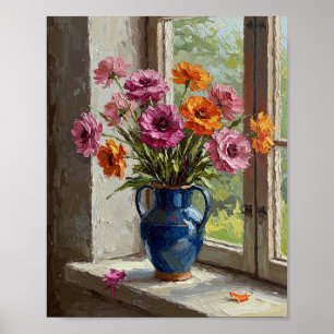 Ranunculus Bouquet   Impressionist Still Life Poster