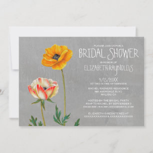 Ranunculus Bridal Shower Invitations