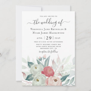 Ranunculus Floral  Invitation