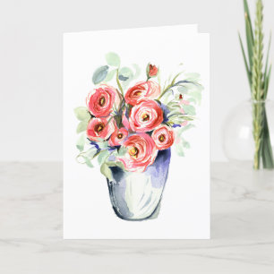 Ranunculus Folded Thank You Card