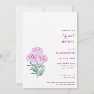 Ranunculus Fully Customisable Bridal Shower Invitation