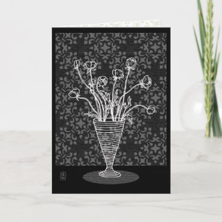Ranunculus in Vase Get Well Soon Greeting Card