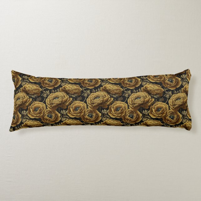 Ranunculus Print Aesthetic Decor Tropical Memory F Body Cushion (Front)