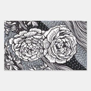 Ranunculus Rectangular Sticker