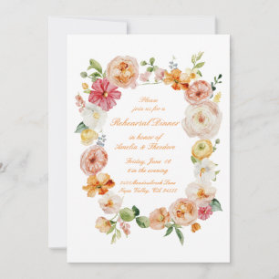 Ranunculus Summer Garden Rehearsal Dinner Invite
