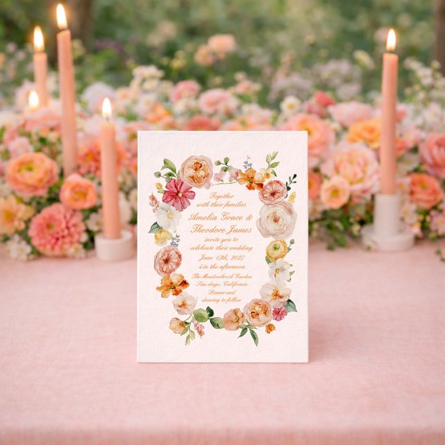 Ranunculus Summer Garden Wedding Invitation (Creator Uploaded)