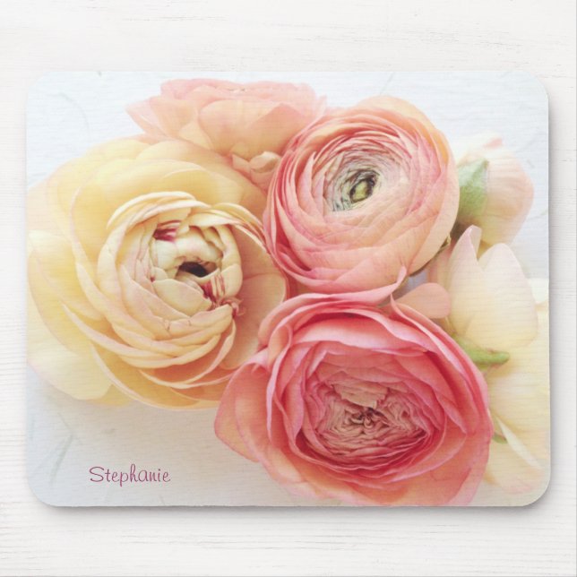 ranunculus warm colours mousepad (Front)