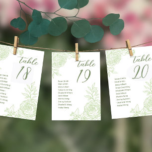 Ranunculus Wedding Seating Chart Card