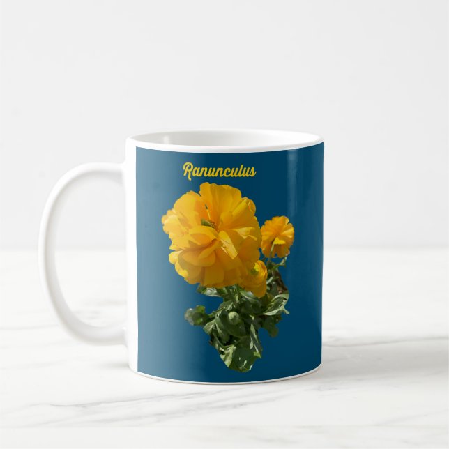 Ranunculus Yellow Flower  Coffee Mug (Left)