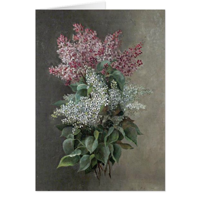 Raoul de Longpré Purple & White Lilac Flowers (Front)