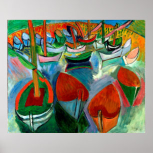 Raoul-Dufy-Boats at Martigues 1907 Poster