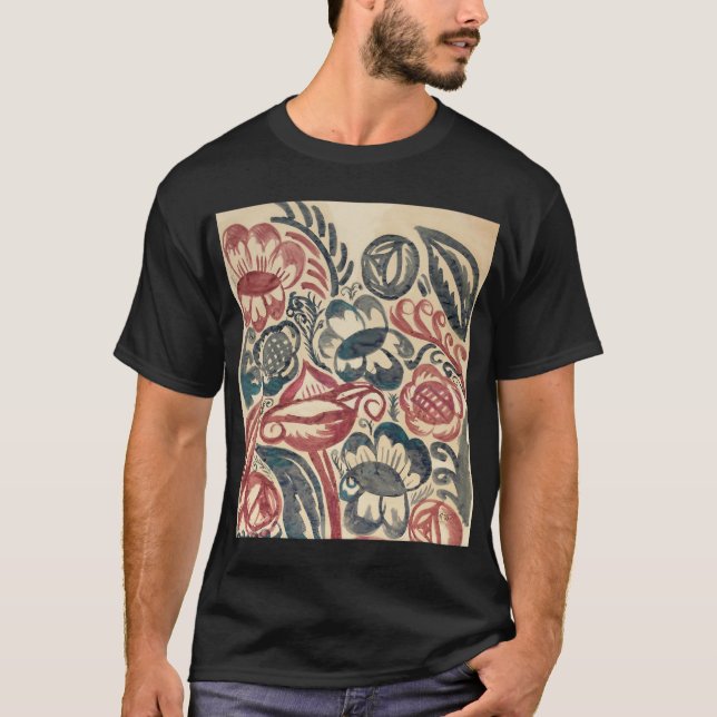 raoul dufy red and blue flowers T-Shirt (Front)