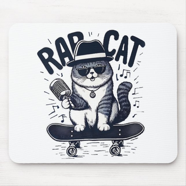 Rap Cat Harmony Mouse Mat (Front)