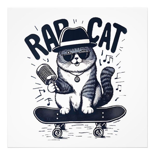 Rap Cat Harmony Photo Print (Front)