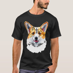 Rap Music Tattoo I Love My Corgi Dog Face T-Shirt