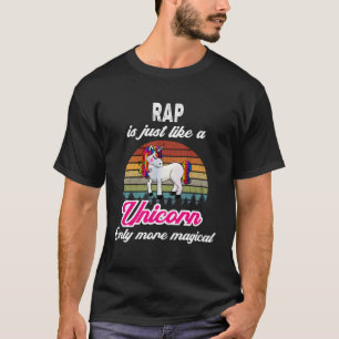 Rap Retro Unicorn Vintage Sunset T-Shirt