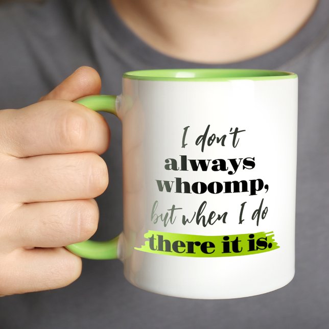 Rap Song Lyrics Funny Lime Green Modern Typography Coffee Mug (Creator Uploaded)