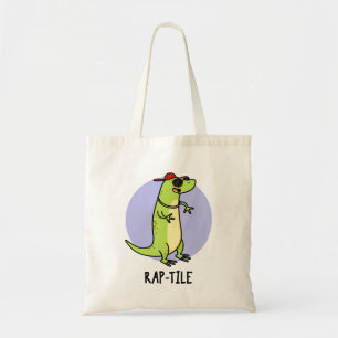 Rap-tile Cute Reptile Lizard Pun Tote Bag