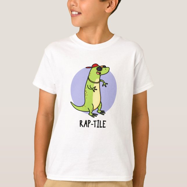 Rap-tile Funny Reptile Lizard Pun  T-Shirt (Front)
