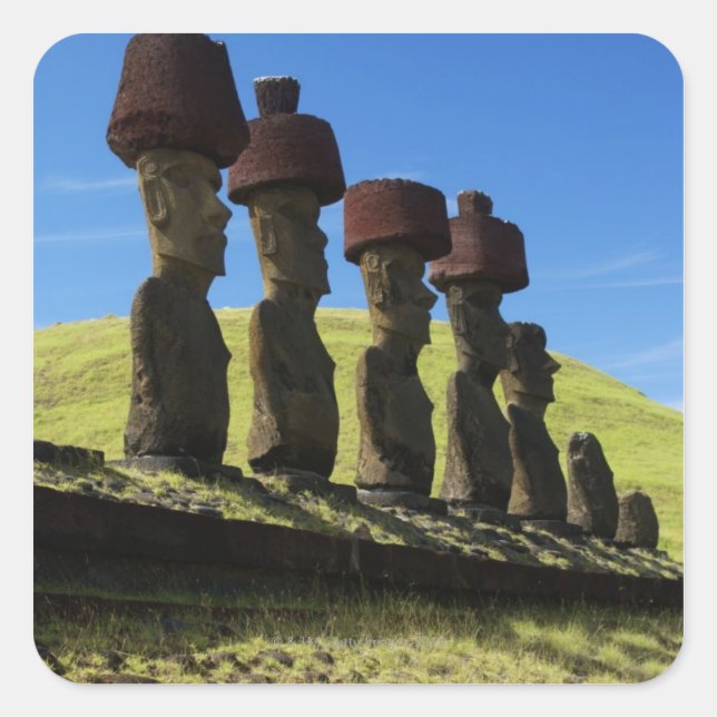 Rapa Nui artefacts, Easter Island Square Sticker (Front)