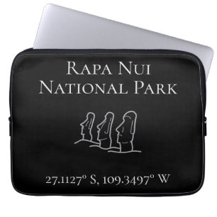 Rapa Nui Latitude & Longitude Laptop Sleeve