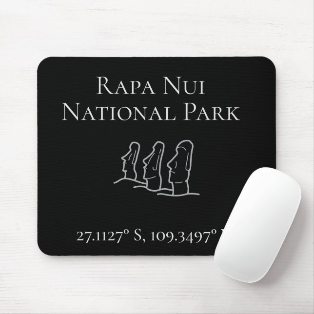 Rapa Nui Latitude & Longitude  Mouse Mat (With Mouse)