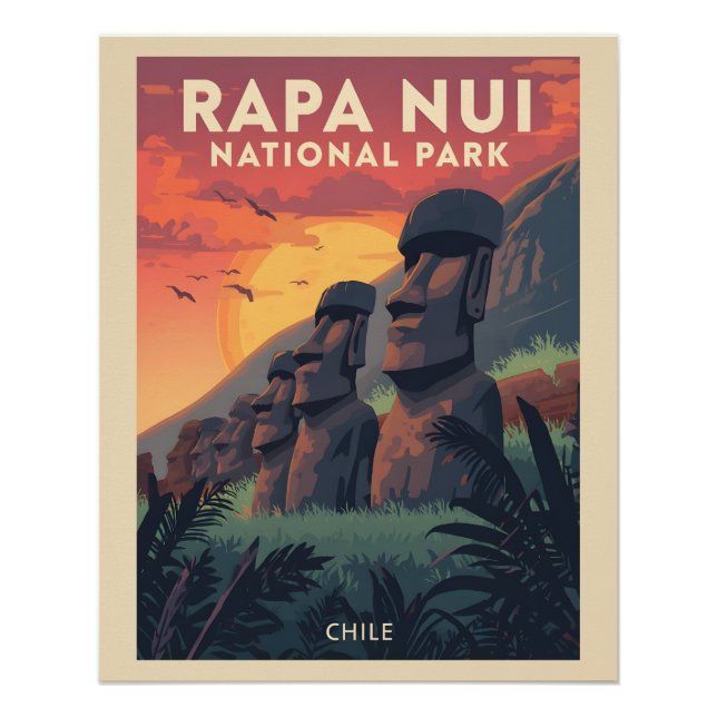 Rapa Nui National Park - Chile - Easter Island Poster (Front)