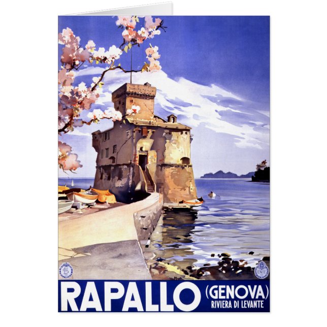 Rapallo Genova Italy Vintage Travel Poster (Front)