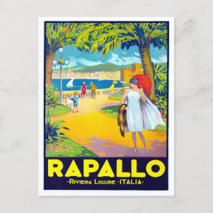 Rapallo Italy vintage travel Postcard