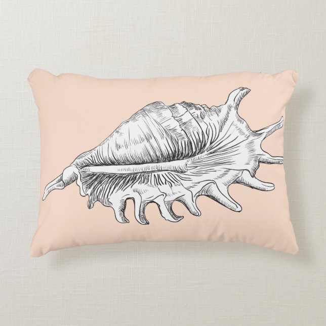 Rapana Seashell Decorative Cushion (Front)