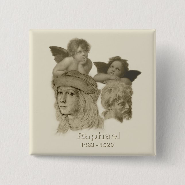 Raphael 15 Cm Square Badge (Front)
