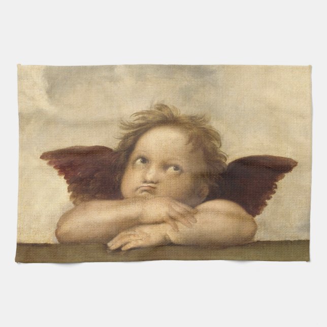 Raphael Angel 2 Tea Towel (Horizontal)