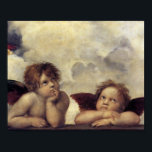 Raphael Angels Poster<br><div class="desc">Two Angels from Raphael's Sistine Madonna,  housed in Gemäldegalerie Alte Meister,  Dresden</div>
