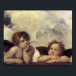 Raphael Angels Poster<br><div class="desc">Two Angels from Raphael's Sistine Madonna,  housed in Gemäldegalerie Alte Meister,  Dresden</div>