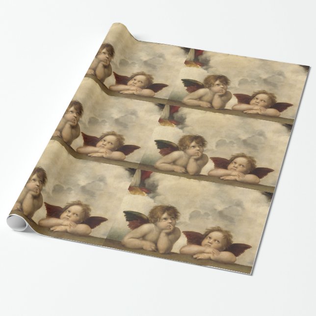 Raphael Angels Wrapping Paper (Unrolled)