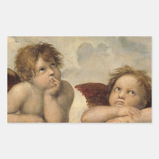 Raphael Cherubs Angels Rectangular Sticker (Front)